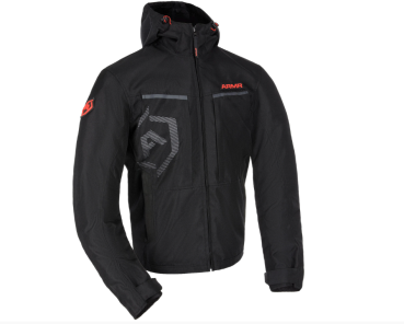 Motorrad-Textiljacke "Suko 1.0" - ARMR - wasserdicht - schwarz/rot
